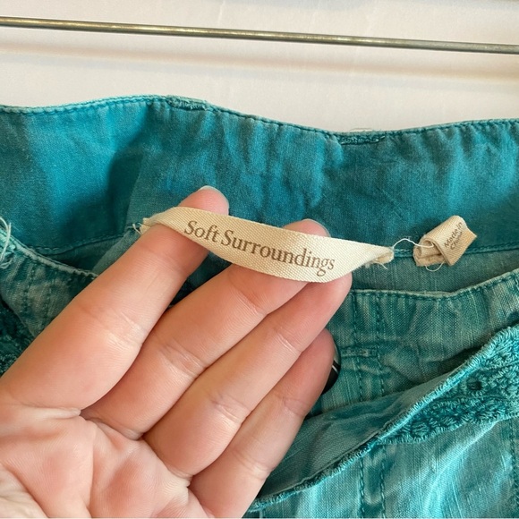 Soft Surroundings Green Wide Leg Jumpsuit - Picture 5 of 7